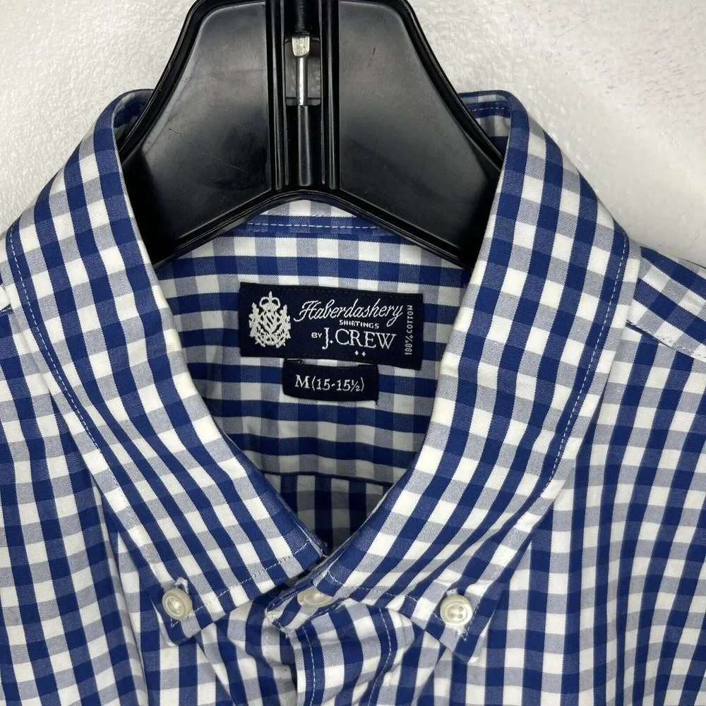 Men's J.Crew Performance Shirt Blue White‎ Sz M